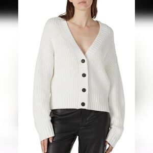 Marissa Webb White Chunky Cardigan Size